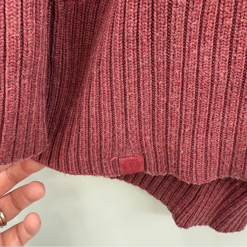 Lululemon Cashlu Sweater Wrap Cardigan in Heathered‎ Mulled Wine Sz S - Picture 7 of 14